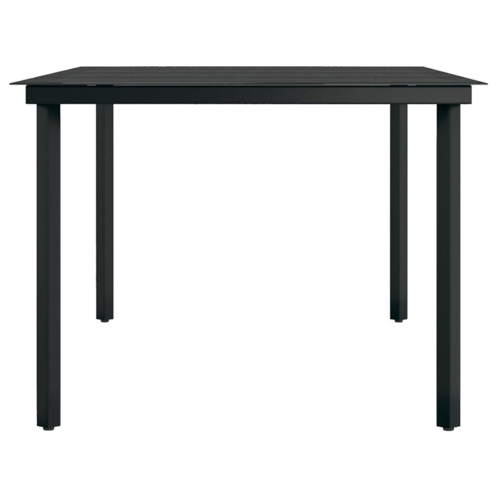 Tavolo da Pranzo da Giardino Nero 200x100x74 cm Acciaio e Vetro cod mxl 46865