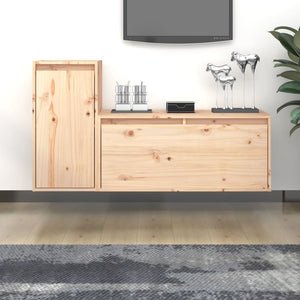 Mobili Porta TV 2 pz in Legno Massello di Pino cod mxl 8495