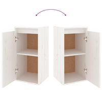 Mobili Porta TV 2 pz Bianchi in Legno Massello di Pino 3100110
