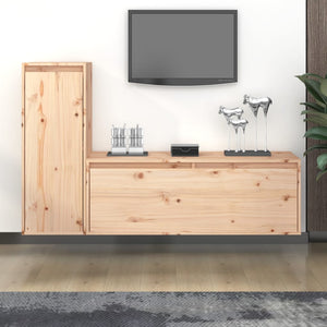Mobili Porta TV 2 pz in Legno Massello di Pino cod mxl 12566