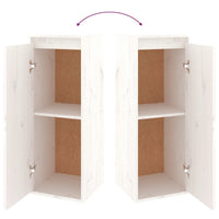 Mobili Porta TV 2 pz Bianchi in Legno Massello di Pino cod mxl 11601