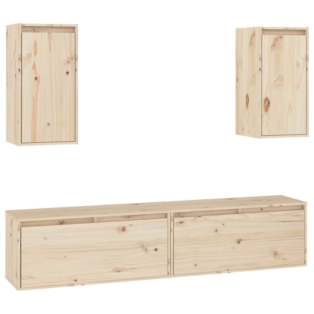 Mobili Porta TV 4 pz in Legno Massello di Pino cod mxl 24139
