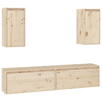 Mobili Porta TV 4 pz in Legno Massello di Pino cod mxl 24139