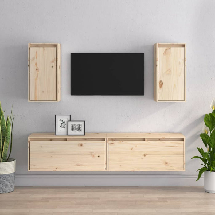 Mobili Porta TV 4 pz in Legno Massello di Pino cod mxl 24139