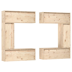 Mobili Porta TV 6 pz-Set di 6 Credenza per TV in Legno Massello di Pino 593200