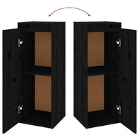 Mobili Porta TV 4 pz Neri in Legno Massello di Pino 3100223