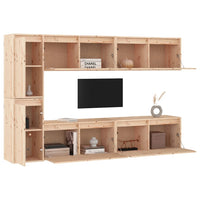 Mobili Porta TV 6 pz in Legno Massello di Pino cod mxl 24121