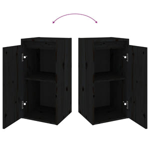 Mobili Porta TV 6 pz Neri in Legno Massello di Pino 3100243