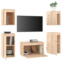 Mobili Porta TV 5 pz in Legno Massello di Pino 3100269