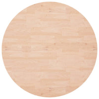 Piano Tavolo Rotondo Ã˜90x1,5 cm Massello di Rovere Non Trattato cod mxl 76559