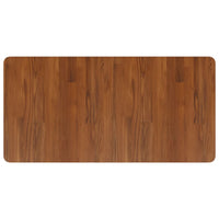 Piano Bagno Marrone Scuro 100x50x1,5cm Legno Massello Trattato