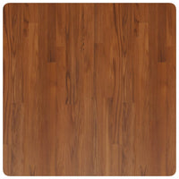Piano Tavolo Quadrato Marrone Scuro 80x80x2,5cm Rovere Trattato 343046