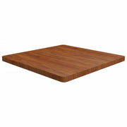 Piano Tavolo Quadrato Marrone Scuro 80x80x4cm Rovere Trattato