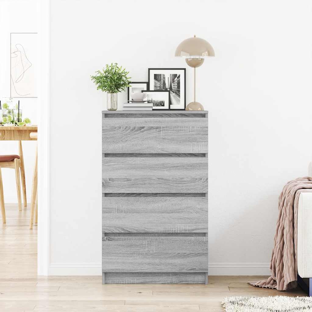 Credenza Grigio Sonoma 60x35x98,5 cm in Legno Multistrato cod mxl 11631