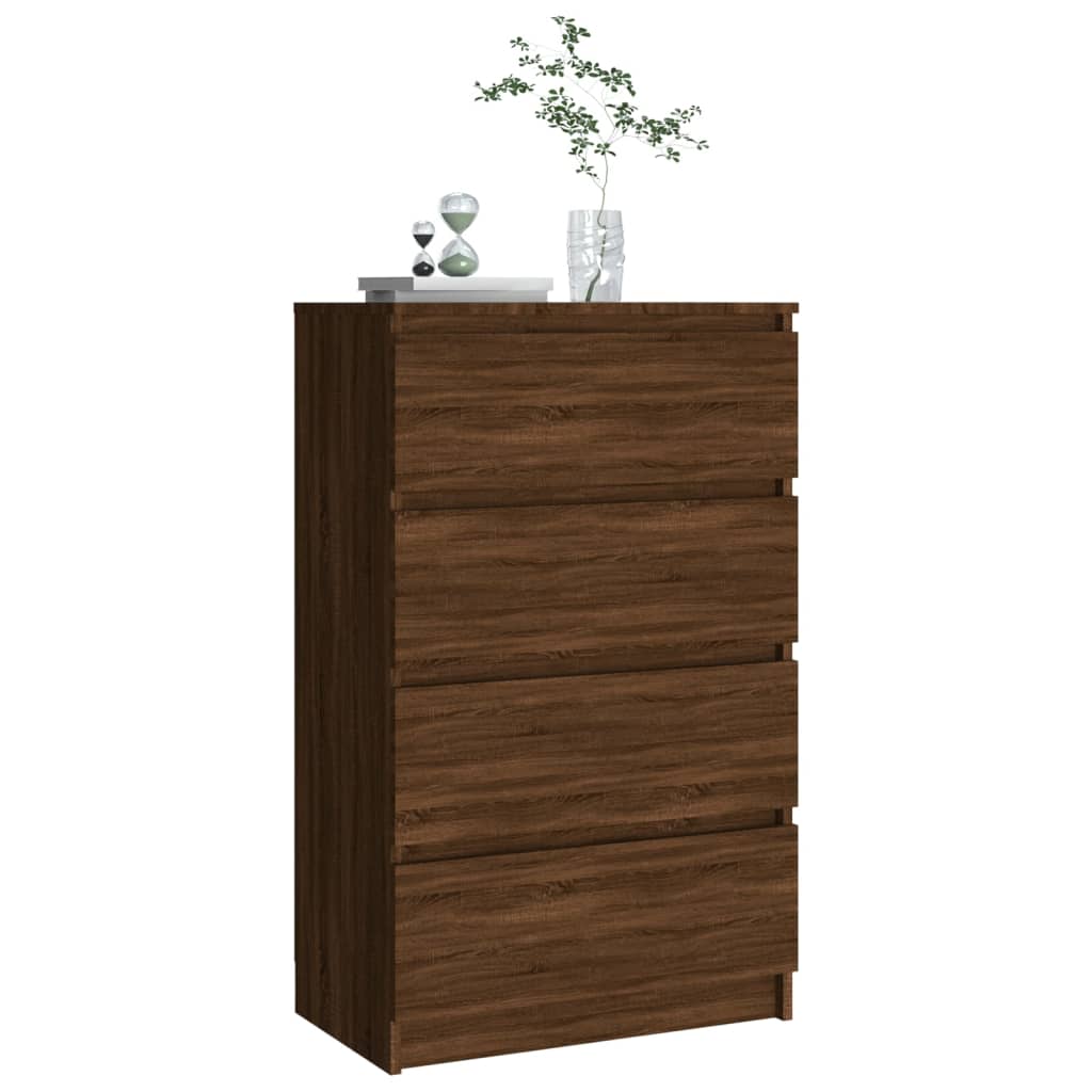 Credenza Rovere Marrone 60x35x98,5 cm in Legno Multistrato 815077
