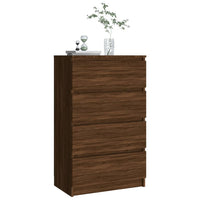 Credenza Rovere Marrone 60x35x98,5 cm in Legno Multistrato 815077