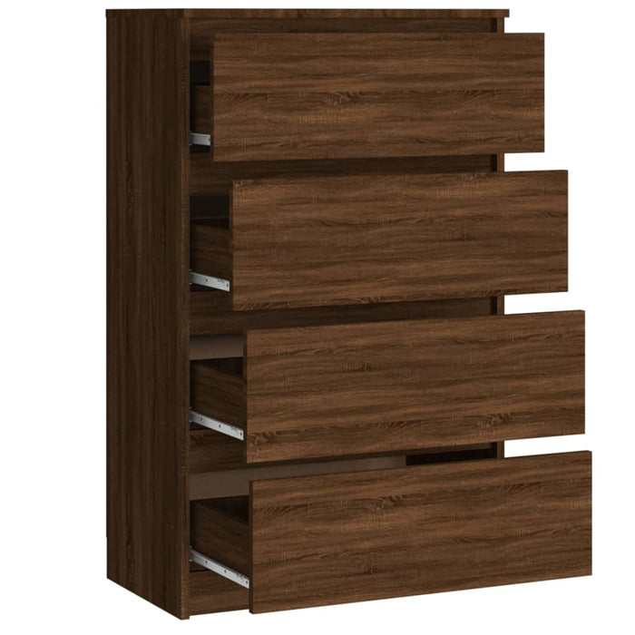 Credenza Rovere Marrone 60x35x98,5 cm in Legno Multistrato 815077