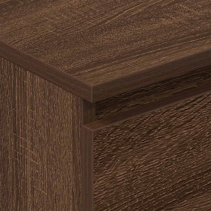 Credenza Rovere Marrone 60x35x98,5 cm in Legno Multistrato 815077