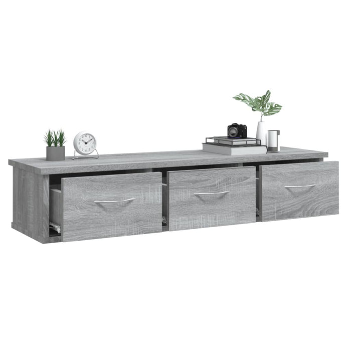 Mobile a Muro Grigio Sonoma 88x26x18,5 cm in Legno Multistrato cod mxl 33125