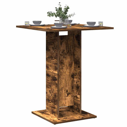 Tavolo da Bistrot Rovere Fumo 60x60x75cm in Legno Multistrato 815102