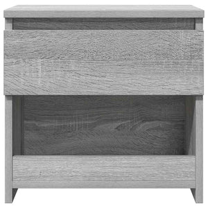 Comodini Rovere Grigio 2pz-Set di 2 Tavolino da notte 40x30x39 cm Legno Ingegnerizzato