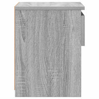Comodini Rovere Grigio 2pz-Set di 2 Tavolino da notte 40x30x39 cm Legno Ingegnerizzato