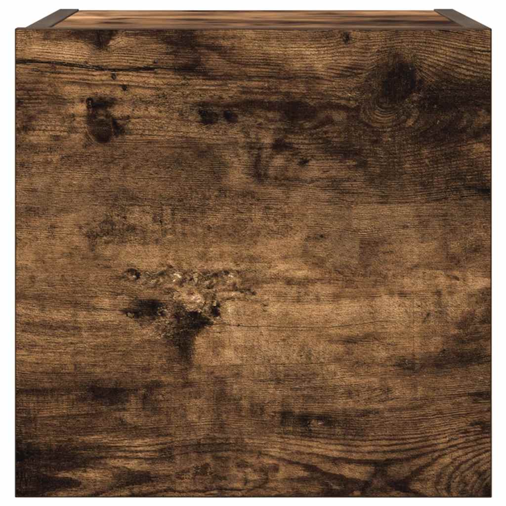 Armadietti TV Montati a Parete 4pz Rovere Fumo 30,5x30x30 cm