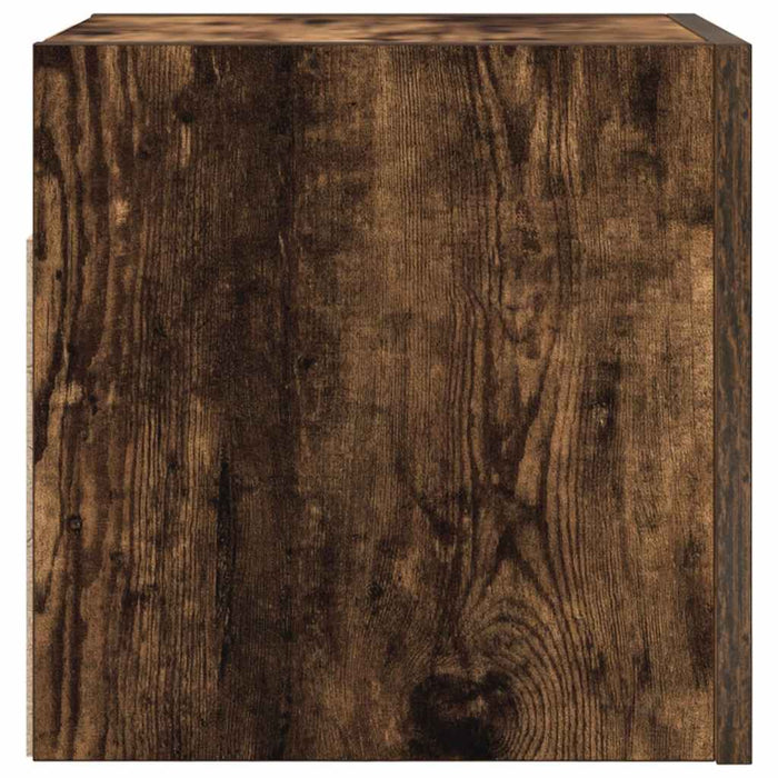Armadietti TV Montati a Parete 4pz Rovere Fumo 30,5x30x30 cm