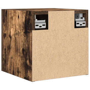 Armadietti TV Montati a Parete 4pz Rovere Fumo 30,5x30x30 cm