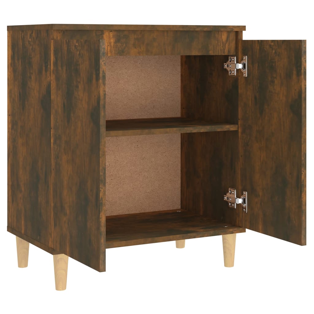 Credenza Rovere Fumo 60x35x70 cm in Legno Multistrato 815156