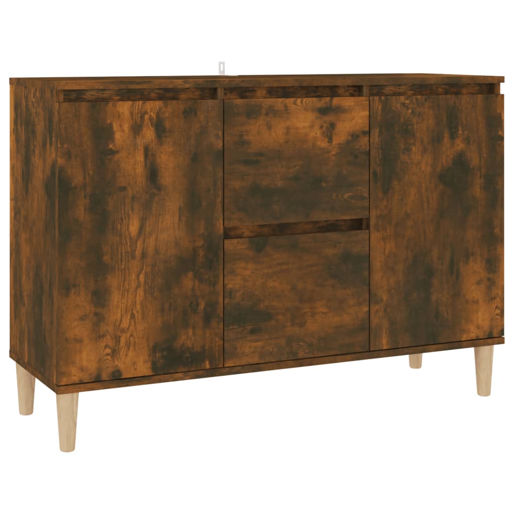 Credenza Rovere Fumo 101x35x70 cm in Legno Multistrato 815162