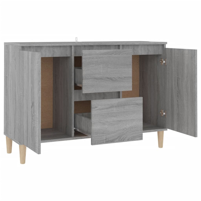 Credenza Grigio Sonoma 101x35x70 cm in Legno Ingegnerizzato
