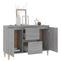 Credenza Grigio Sonoma 101x35x70 cm in Legno Ingegnerizzato
