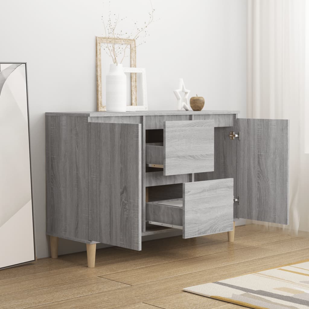 Credenza Grigio Sonoma 101x35x70 cm in Legno Ingegnerizzato