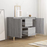 Credenza Grigio Sonoma 101x35x70 cm in Legno Ingegnerizzato