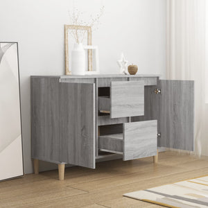 Credenza Grigio Sonoma 101x35x70 cm in Legno Ingegnerizzato