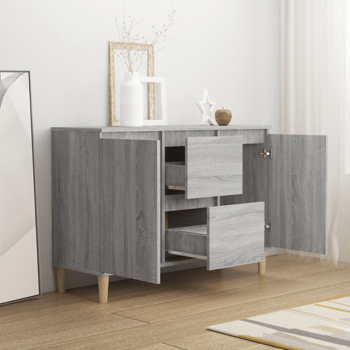 Credenza Grigio Sonoma 101x35x70 cm in Legno Ingegnerizzato