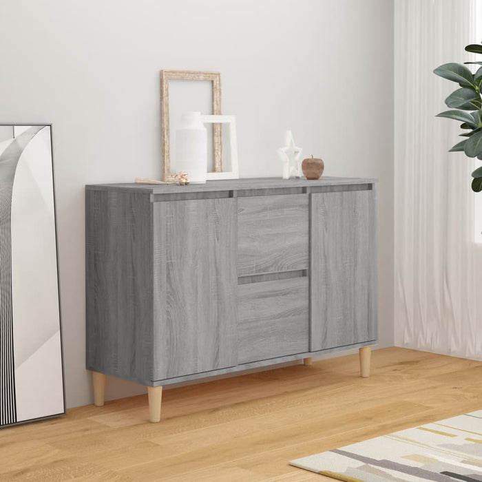Credenza Grigio Sonoma 101x35x70 cm in Legno Ingegnerizzato