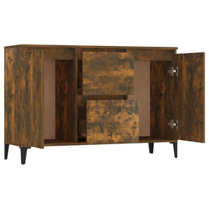 Credenza Rovere Fumo 102x35x70 cm in Legno Multistrato 815165