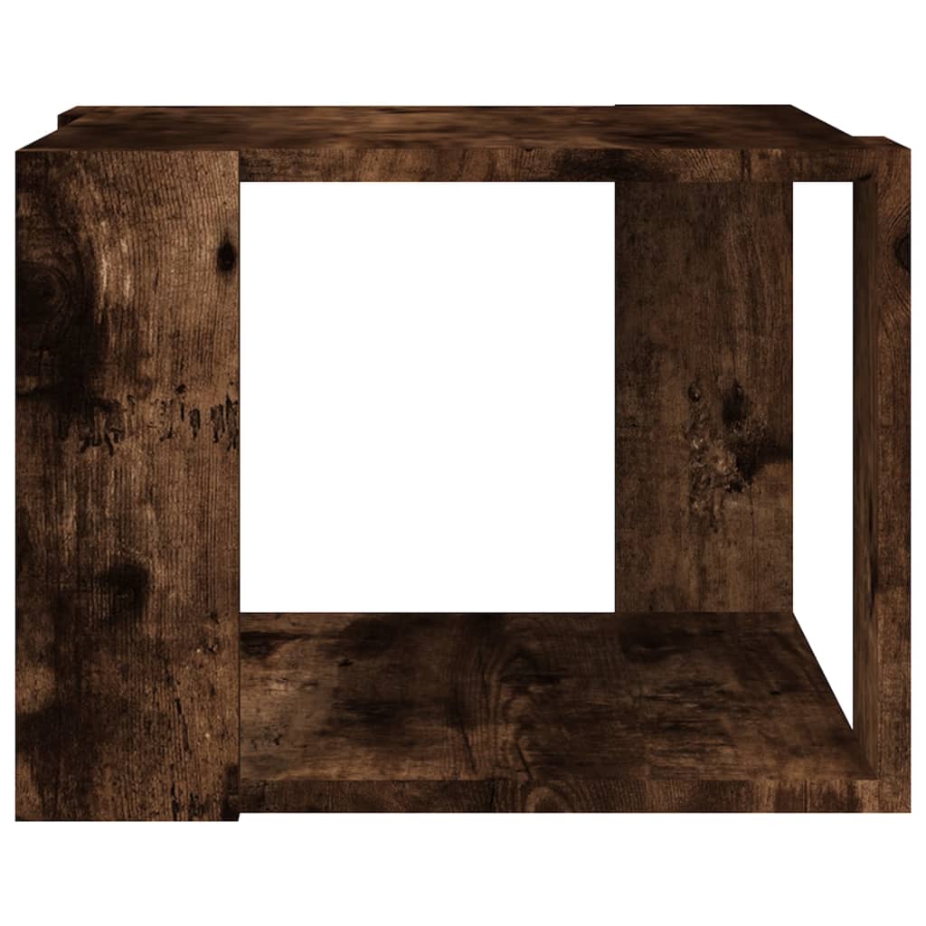 Tavolino da Salotto Rovere Fumo 40x40x43cm Legno Ingegnerizzato 815168