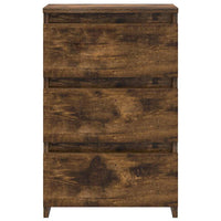 Comodini Rovere Fumo 2 pz 40x35x62,5 cm in Legno Multistrato 815172