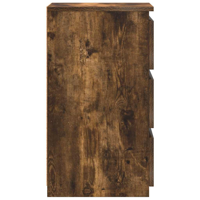 Comodini Rovere Fumo 2 pz 40x35x62,5 cm in Legno Multistrato 815172