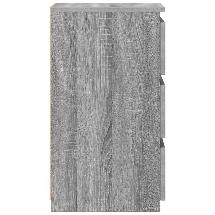 Comodini Grigio Sonoma 2 pz 40x35x62,5 cm in Legno Multistrato cod mxl 49107