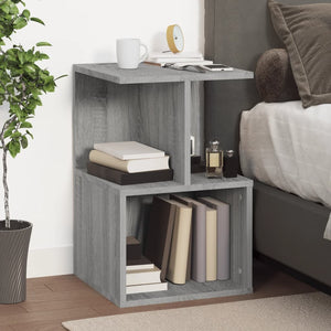 Comodini 2 pz Grigio Sonoma 35x35x55 cm in Legno Multistrato 815186