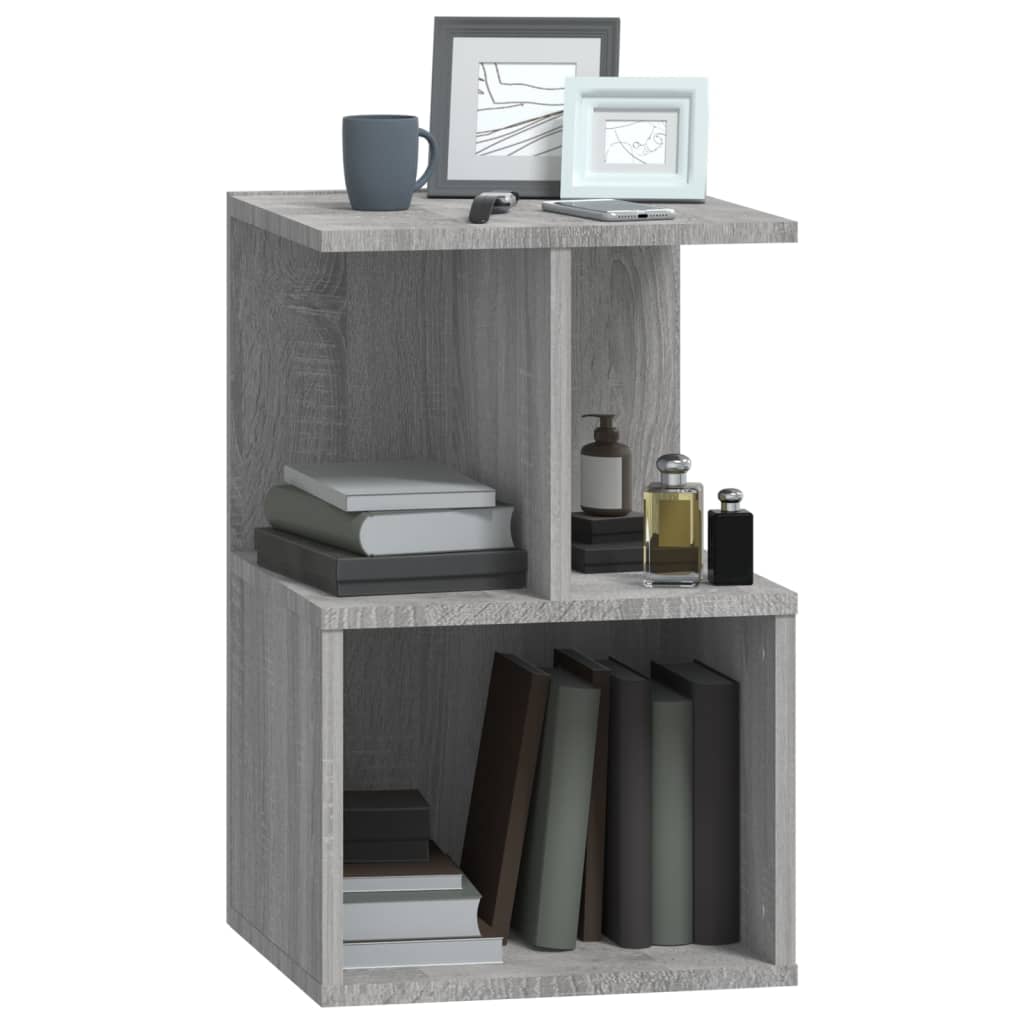 Comodini 2 pz Grigio Sonoma 35x35x55 cm in Legno Multistrato 815186