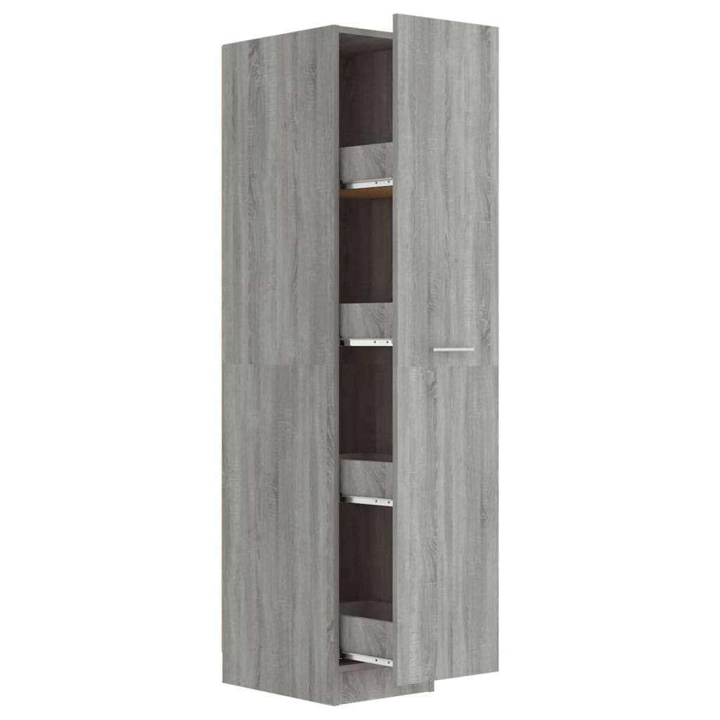 Mobile Farmacia Grigio Sonoma 30x42,5x150 cm Legno Multistrato 815202