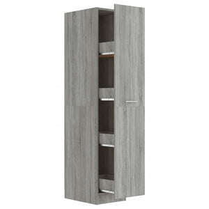 Mobile Farmacia Grigio Sonoma 30x42,5x150 cm Legno Multistrato 815202