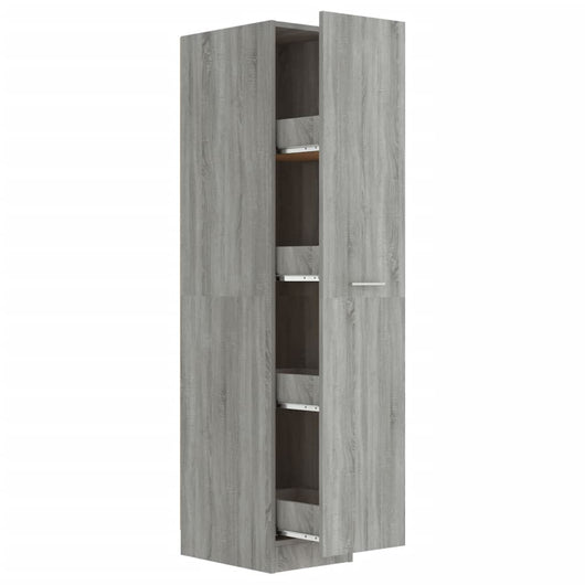 Mobile Farmacia Grigio Sonoma 30x42,5x150 cm Legno Multistrato 815202