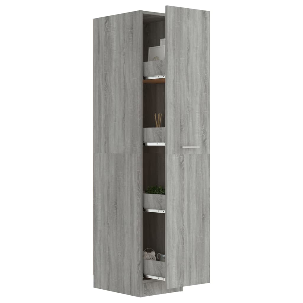 Mobile Farmacia Grigio Sonoma 30x42,5x150 cm Legno Multistrato 815202