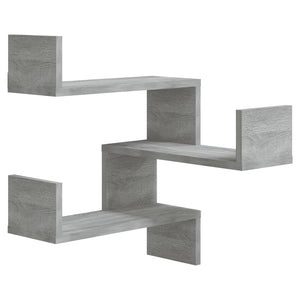 Scaffale Parete Angolo 2pz Grigio Sonoma 40x40x50cm Multistrato cod mxl 33566
